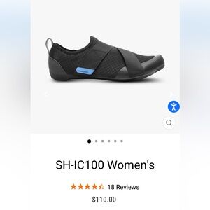 Shimano Women's Black Cycling Shoes with Blue Accent